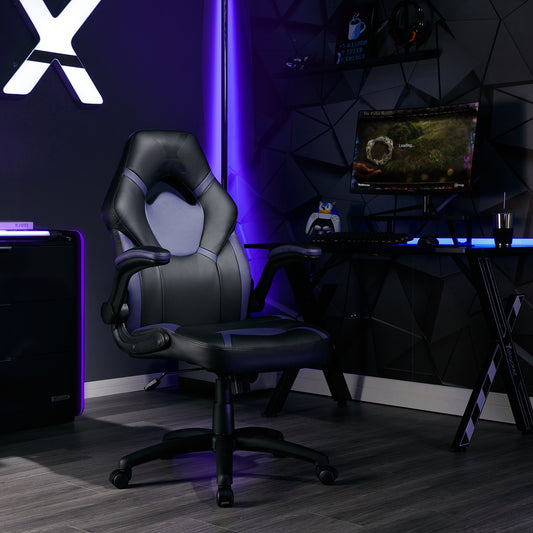 Venom PC Office Gaming Chair, Purple/Black - X Rocker