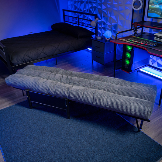 Convertible Battle Chair with Cushion, Grey (Copy) - X Rocker